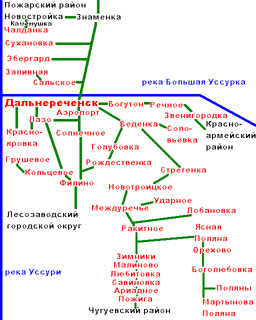 Карта города дальнереченска