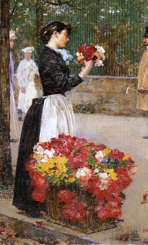 File:- Flower Girl by Childe Hassam 1888.jpg