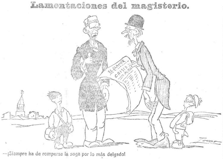 Lamentaciones del magisterio, 12 de octubre de 1918.