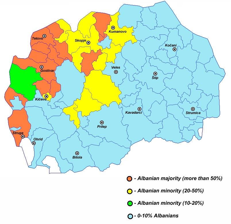 Этническая карта северной македонии