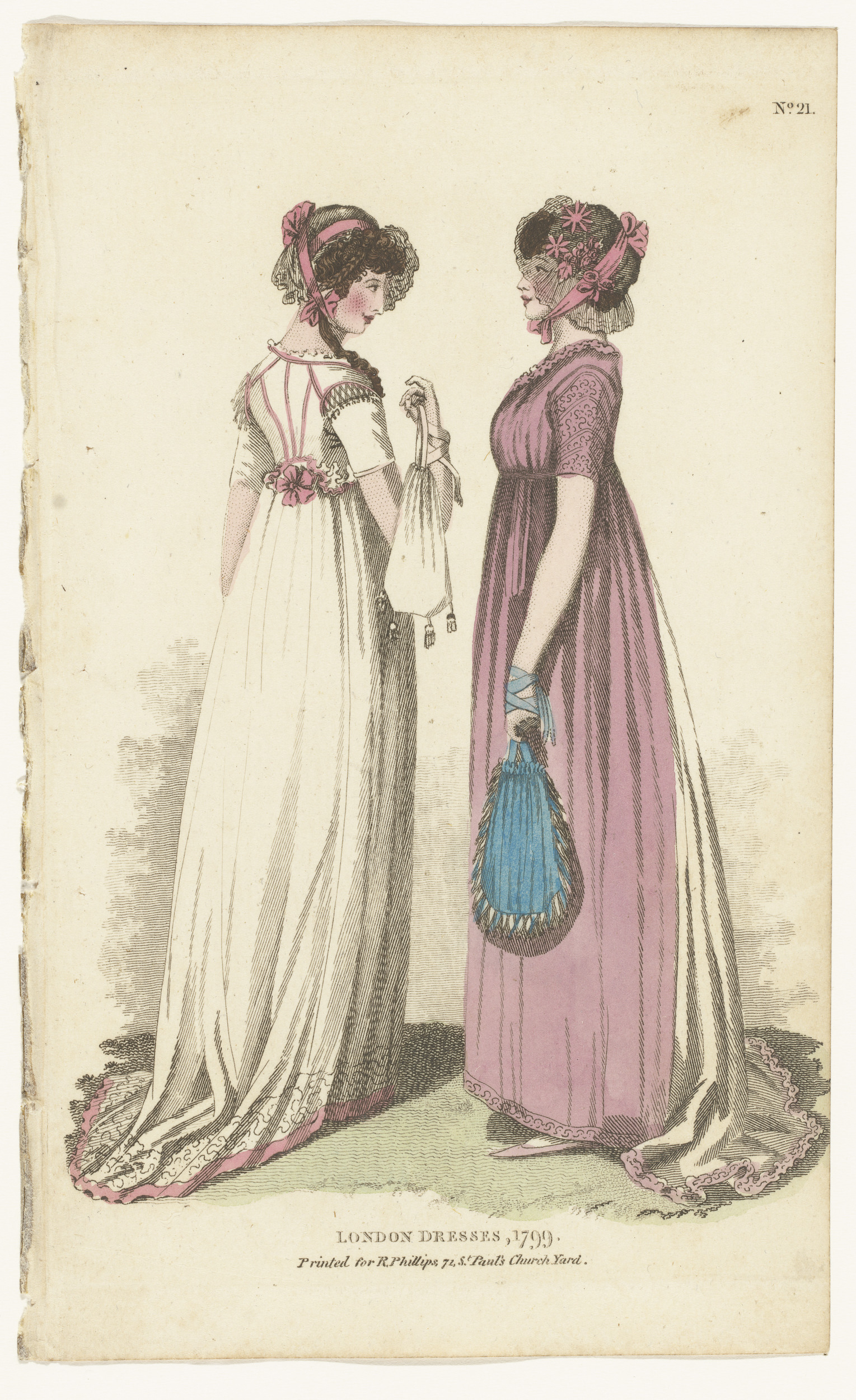 gans Besparing schaamte File:Magazine of Female Fashions of London and Paris, No.21. London  Dresses, 1799, RP-P-2016-8-48.jpg - Wikipedia