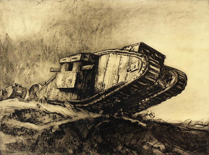 File:War Drawings by Muirhead Bone- Tanks Art.IWMREPRO0006847.jpg