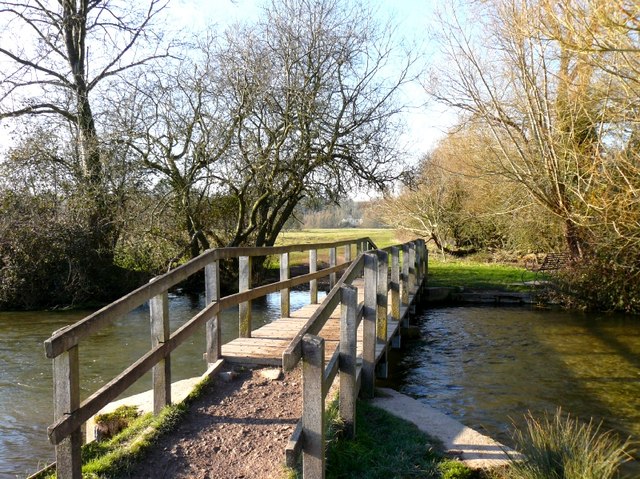 File:Wherwell - Footbridge Over the River Test - geograph.org.uk - 696835.jpg