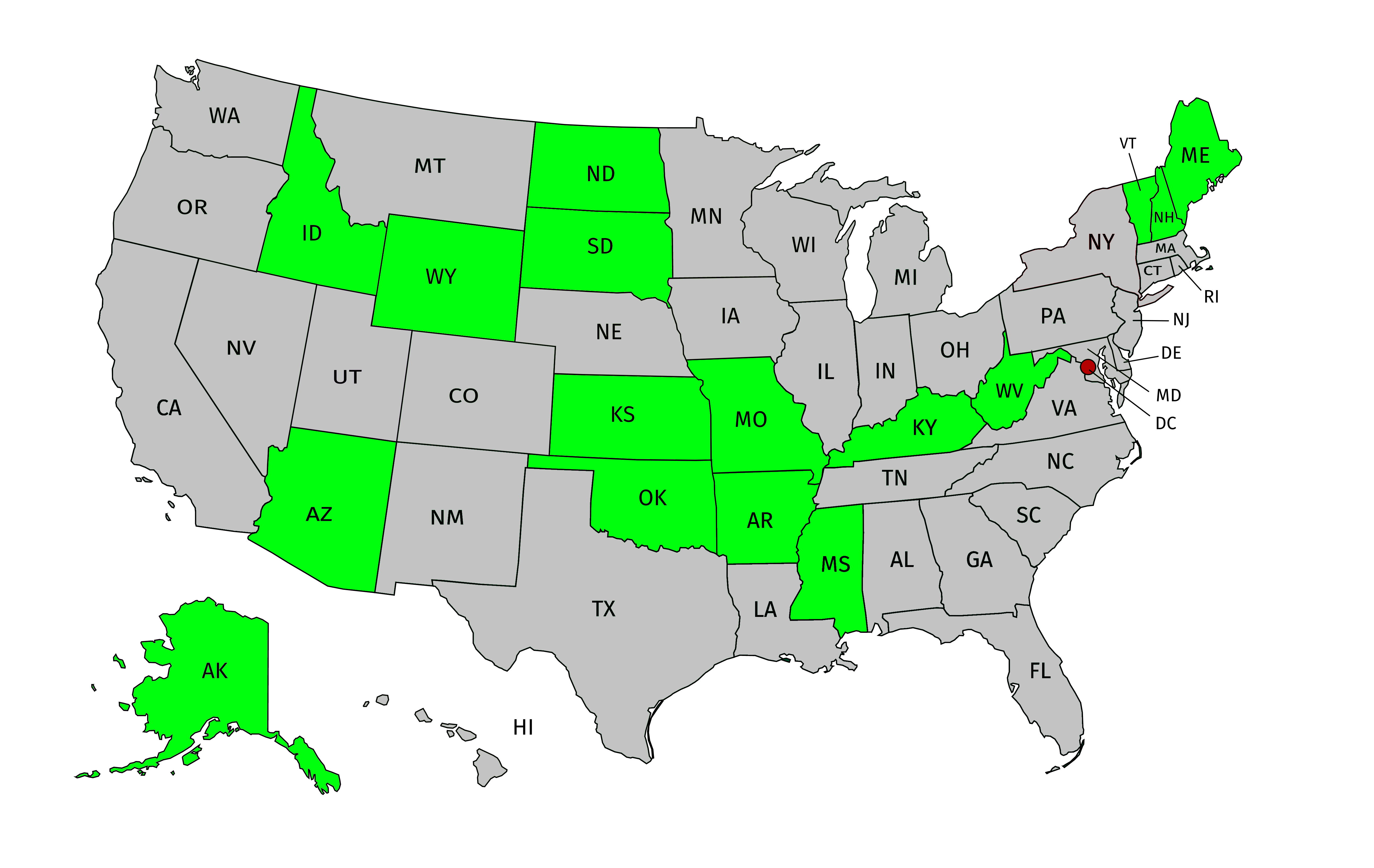 right to carry states map