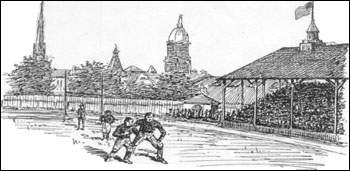 Notre Dame Scholastic'in 14 Ekim 1899 baskısında görüldüğü gibi Cartier Field'ın erken bir taslağı.