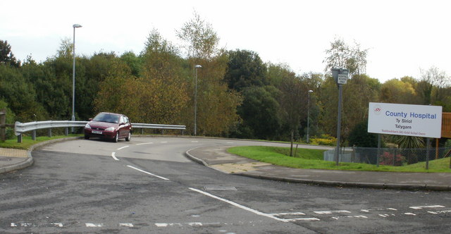 File:Entrance road to County Hospital, Griffithstown - geograph.org.uk - 1578392.jpg