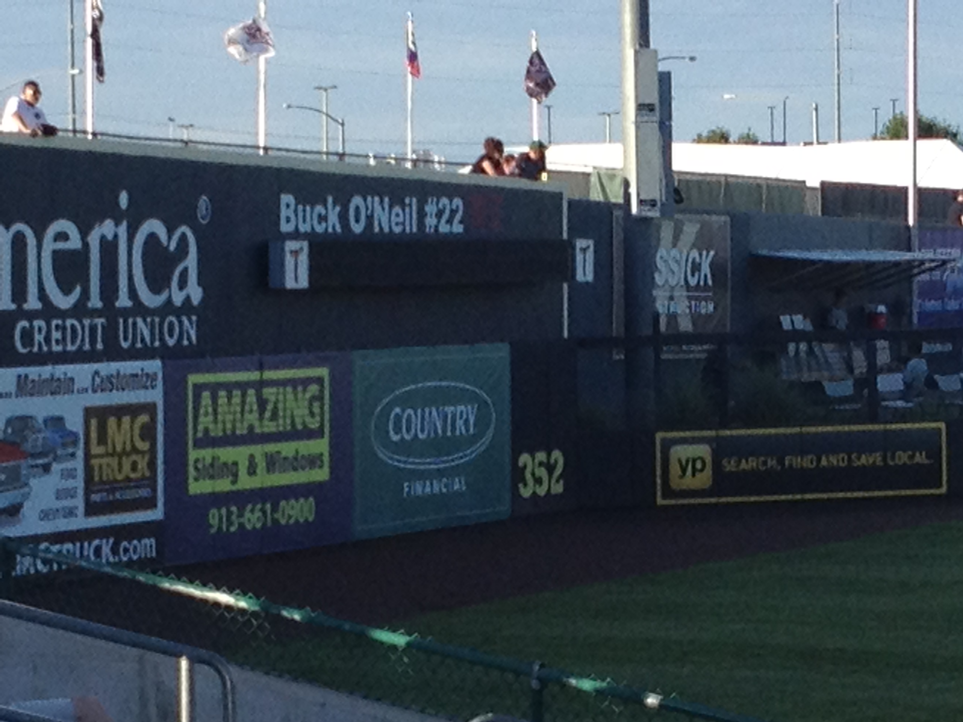 File:Left field wall of Community America Ballpark in Kansas City