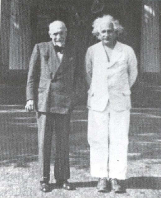 Pirandello with his friend Albert Einstein in 1935