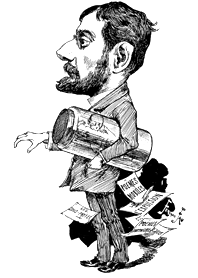 Caricature of the poet and singer Maurice Mac-Nab c. 1880 Mac-Nab portrait.gif