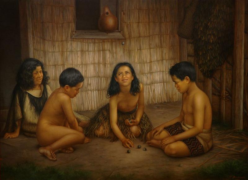 File:Maori Children playing Knucklebones; Gottfried Lindauer (1907).jpg