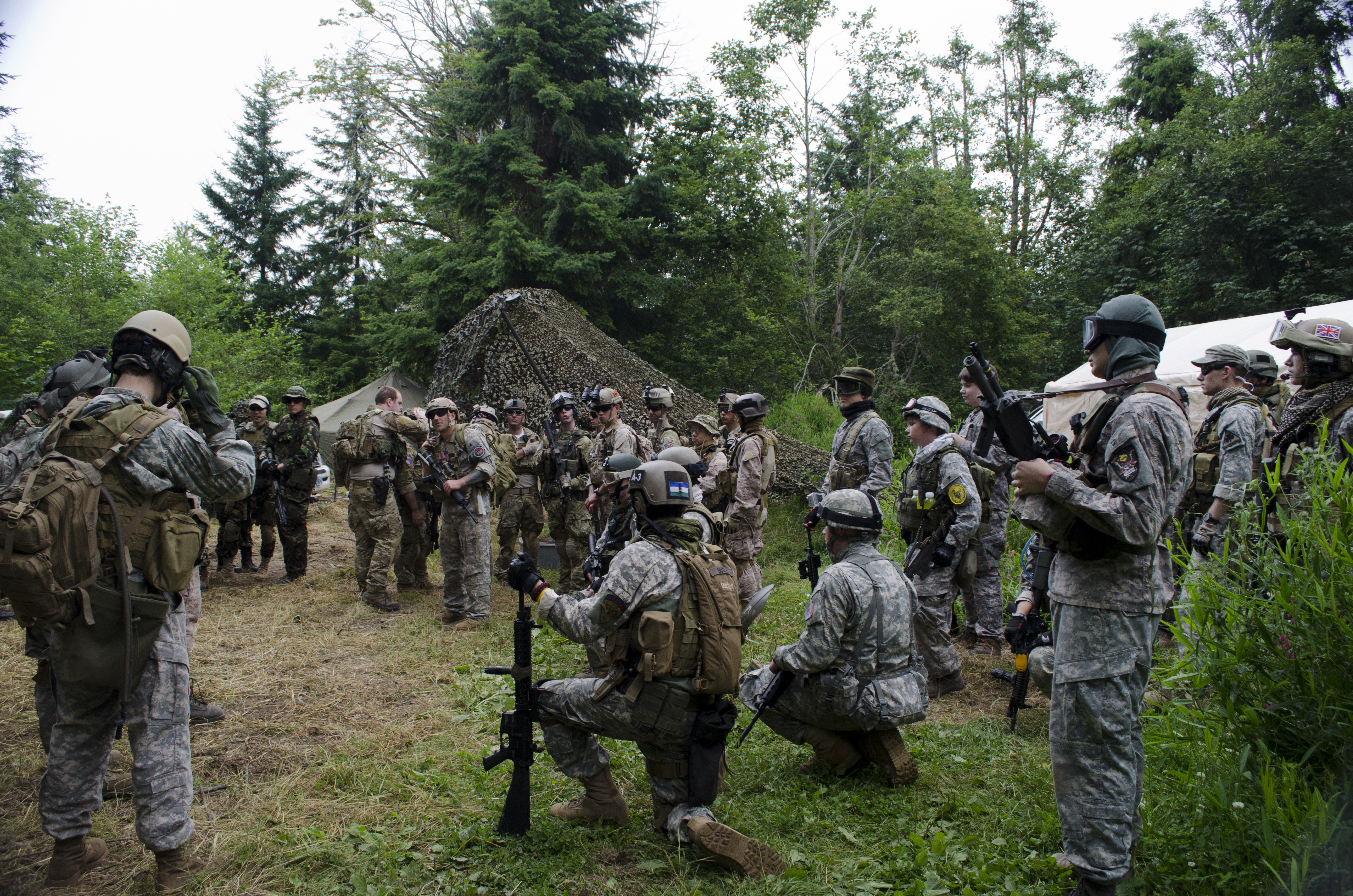 1100 Player Airsoft Game, American Milsim Arsenal, Holding the School