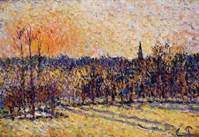 File:Pissarro - sunset-bazincourt-steeple.jpg