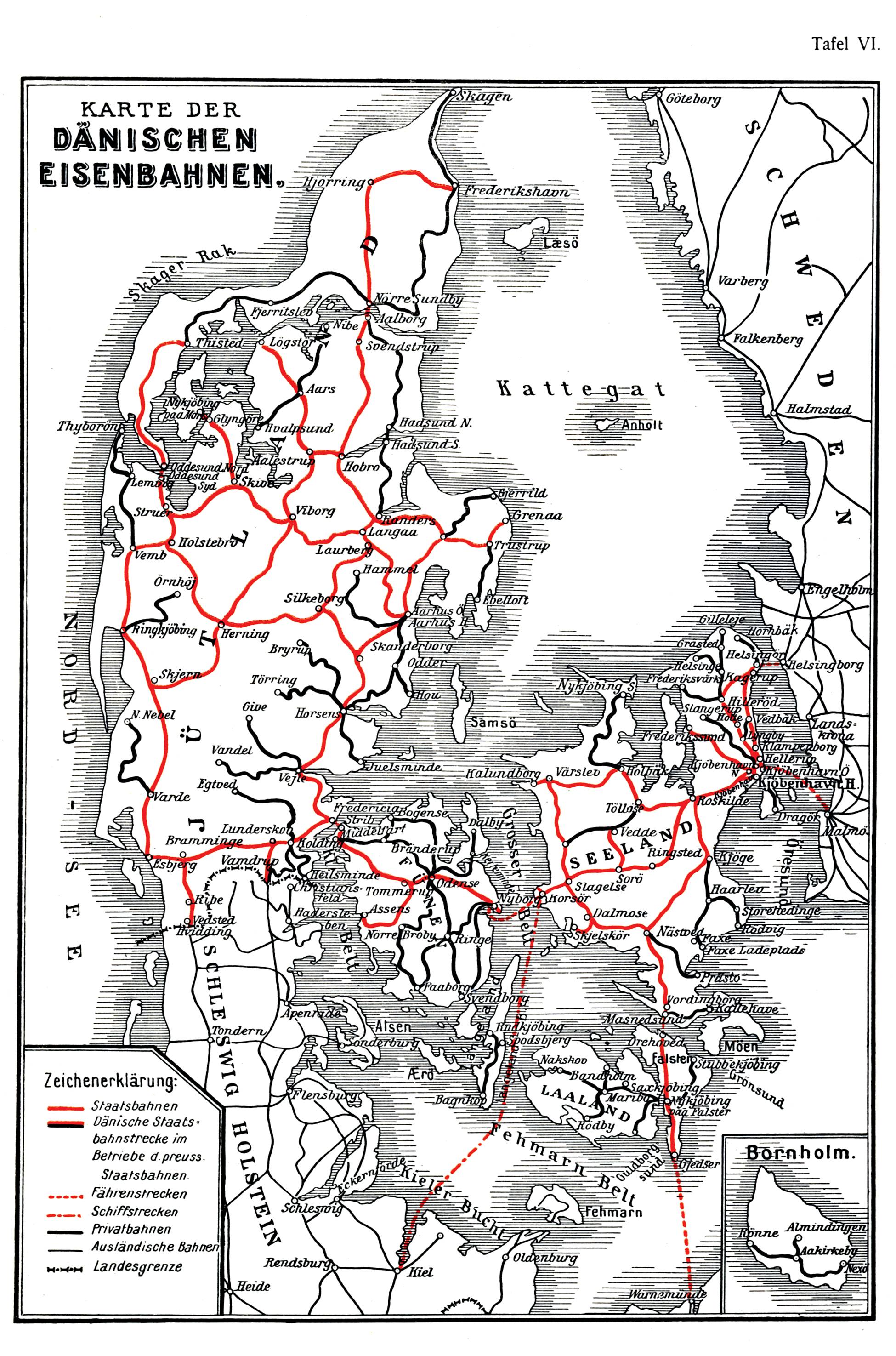 eisenbahn dänemark karte File Roell 1912 Karte Der Danischen Eisenbahnen Jpg Wikimedia Commons eisenbahn dänemark karte