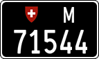 Swiss military license plate 71544 rear.png