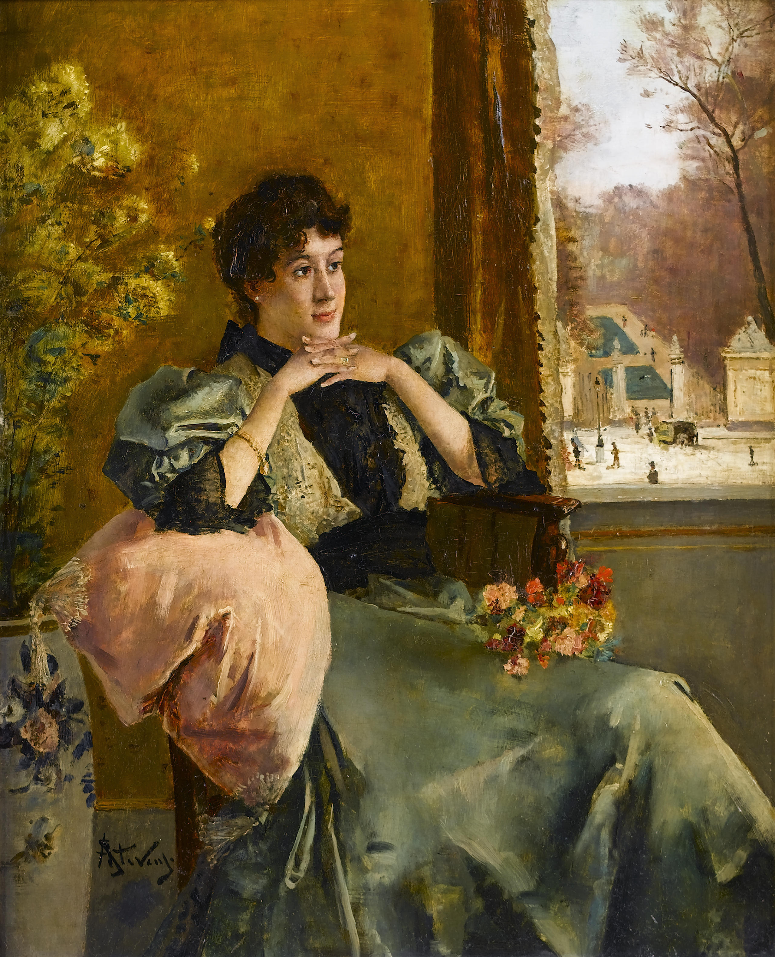 File:Alfred Stevens Femme pensive près d'une fenêtre.jpg