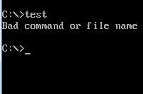 Screenshot of the error in MS-DOS Bad command or file name.PNG