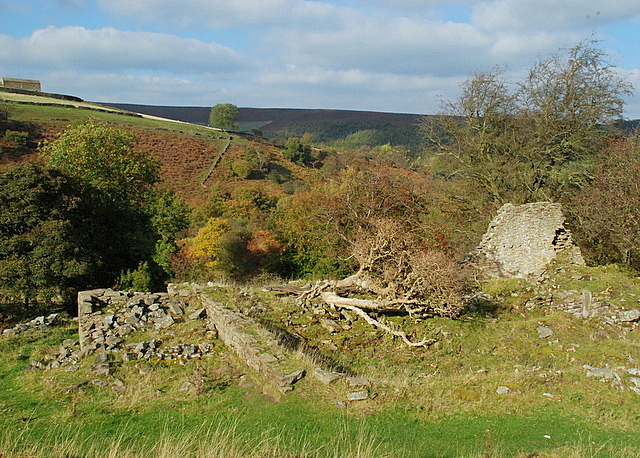 File:Derelict farm buildings above Bretton Clough - geograph.org.uk - 591657.jpg