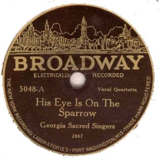 <span class="mw-page-title-main">His Eye Is on the Sparrow</span> 1905 gospel hymn
