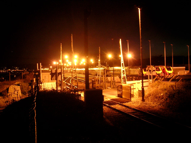 File:Long Rock level crossing and the Penzance train depot by night - geograph.org.uk - 40685.jpg