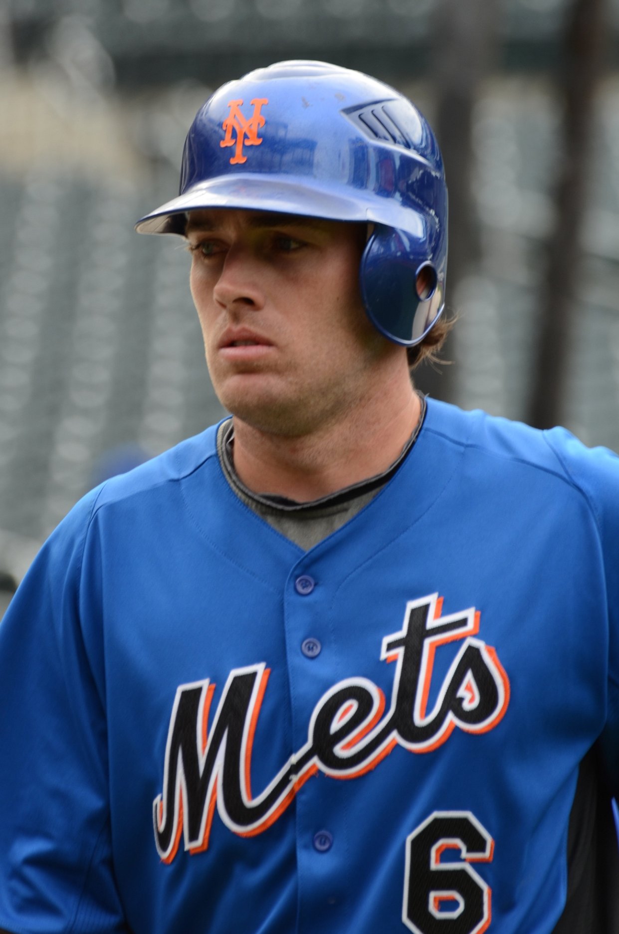 New York Mets infielder Ike Davis (#29) high fives outfielder Jeff