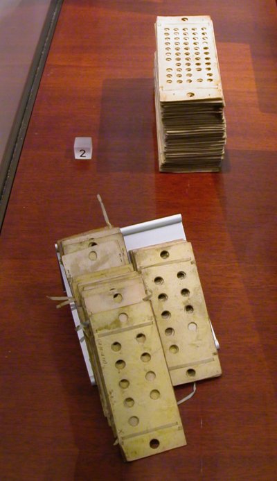 Cartões furados do Computador Analítico de Charles Babbage