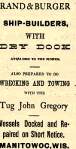Rand & Burger Shipyard Advertisement Rand & Burger Shipyard, Manitowoc, Wisconsin circa 1872-1885.jpg