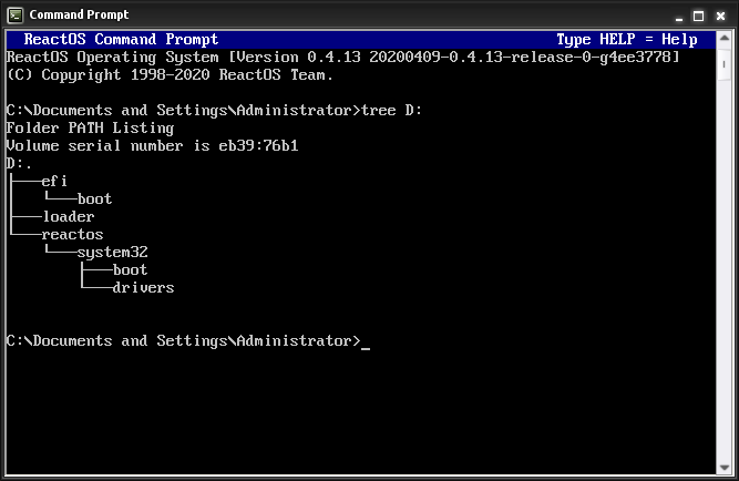 File:ReactOS-0.4.13 tree command 667x434.png