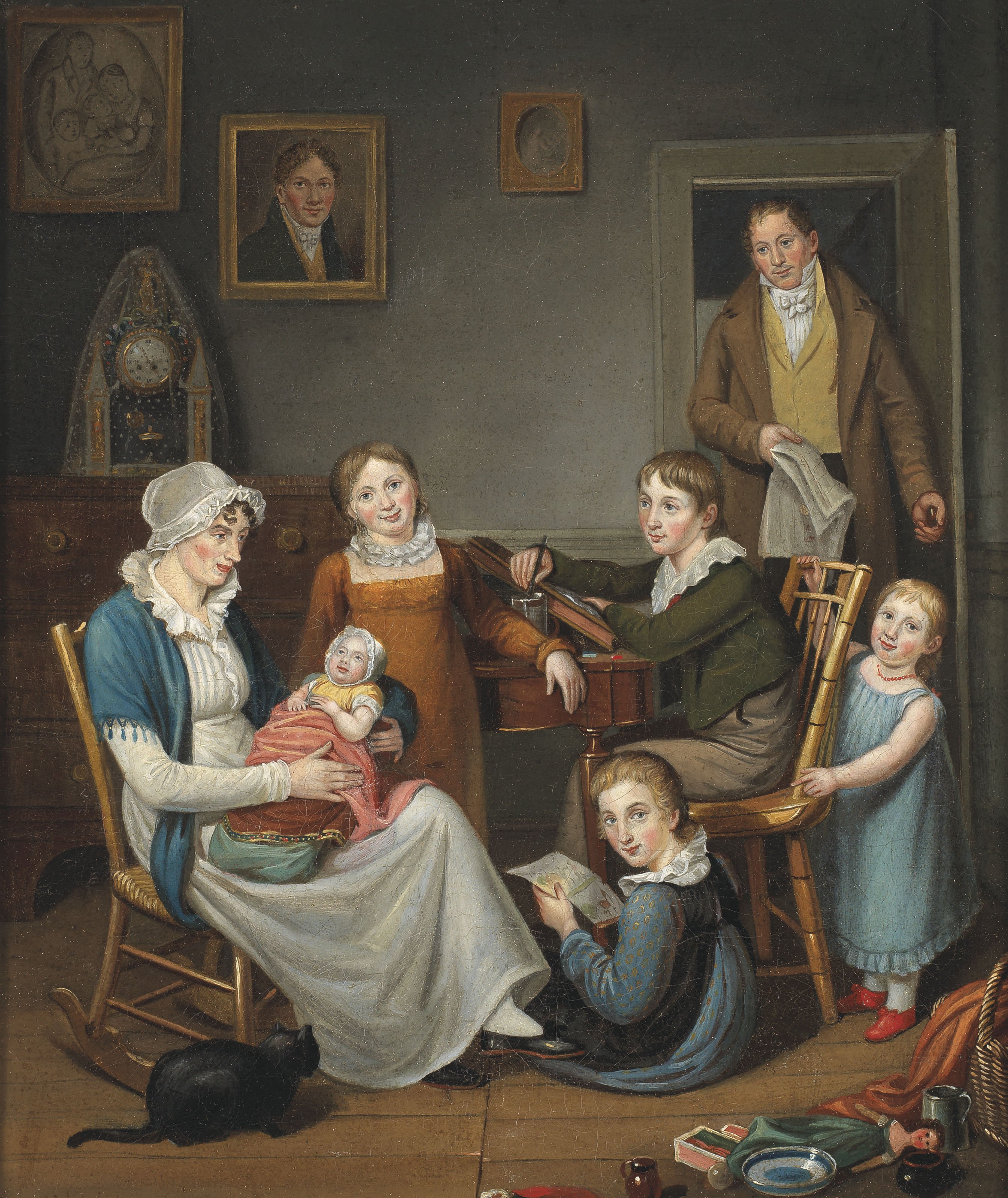 ''Self-Portrait with Susanna Krimmel and her Children'' by John Lewis Krimmel