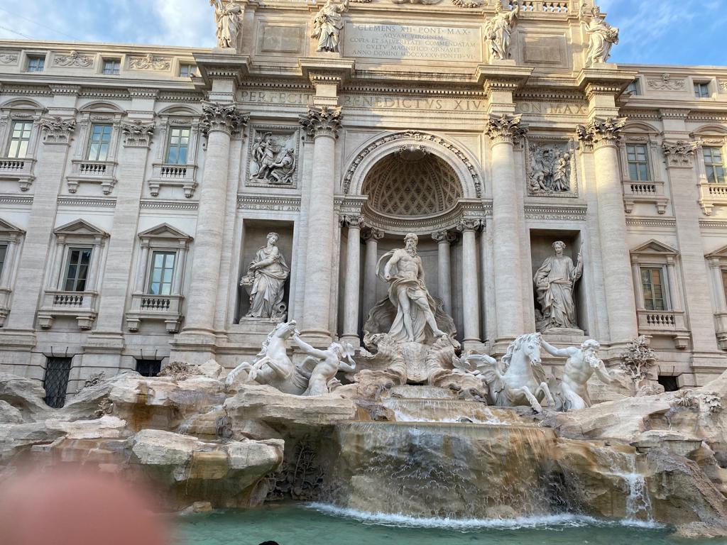 Trevi Fountan, one of the beauties of Europe. Using the  best travel apps for sightseeing can make this view easy. 