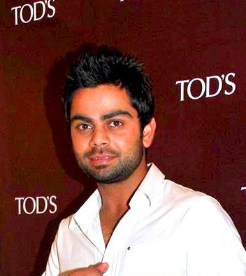 A head shot of Virat Kohli