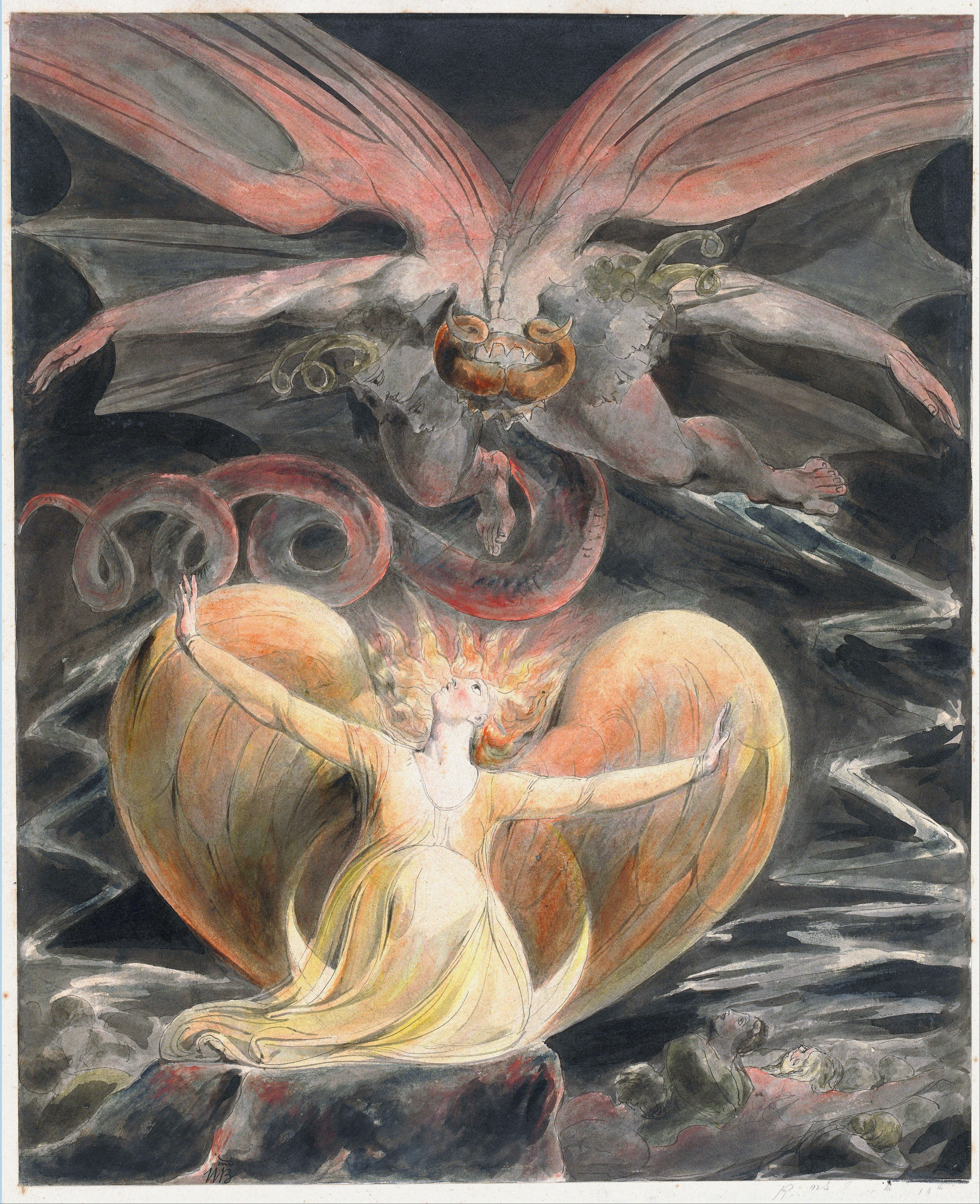 File:William Blake - The Great Red Dragon and the Woman Clothed with the Sun - Google Art ProjectFXD.jpg - Wikimedia Commons
