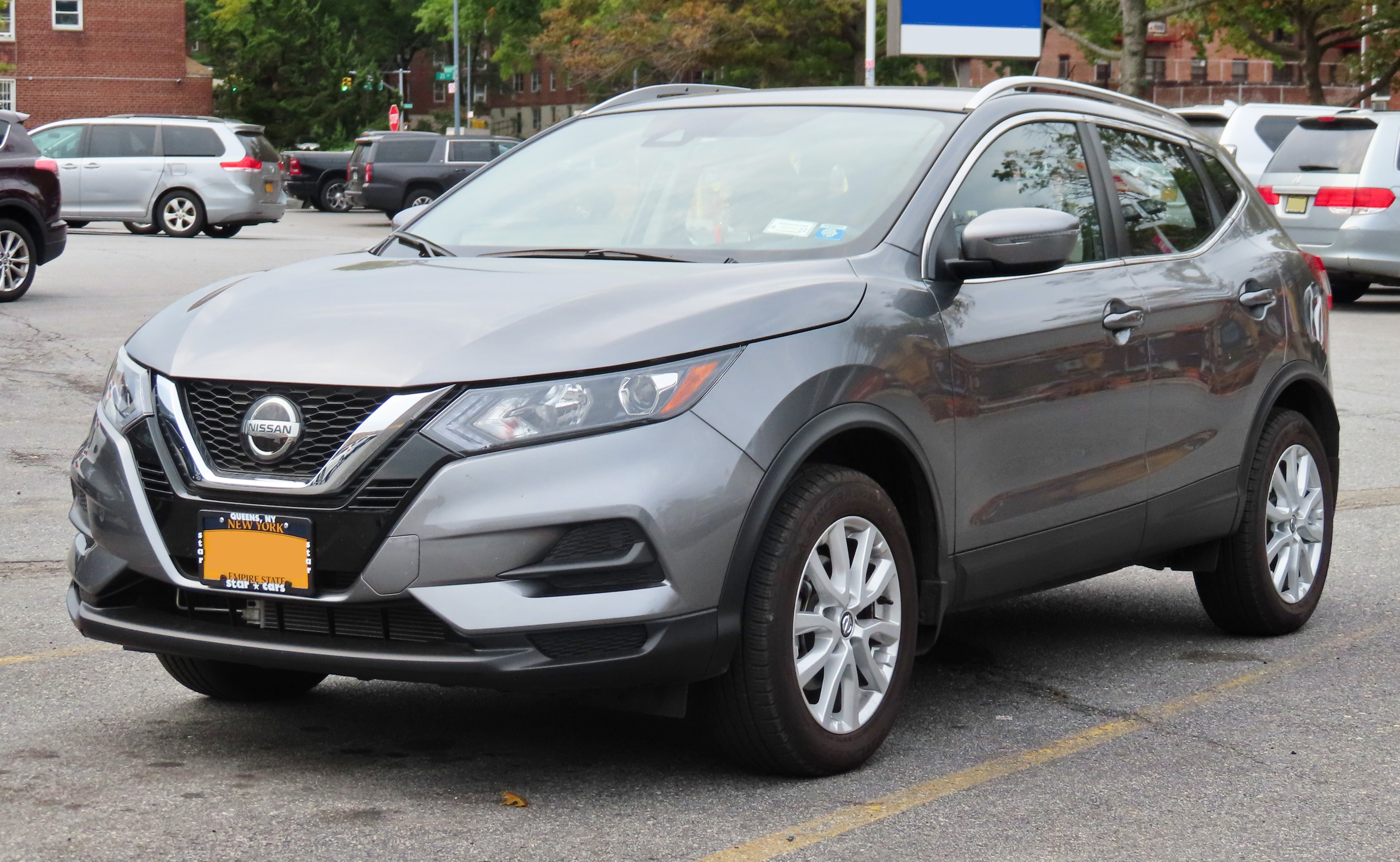 Silver Nissan Rogue