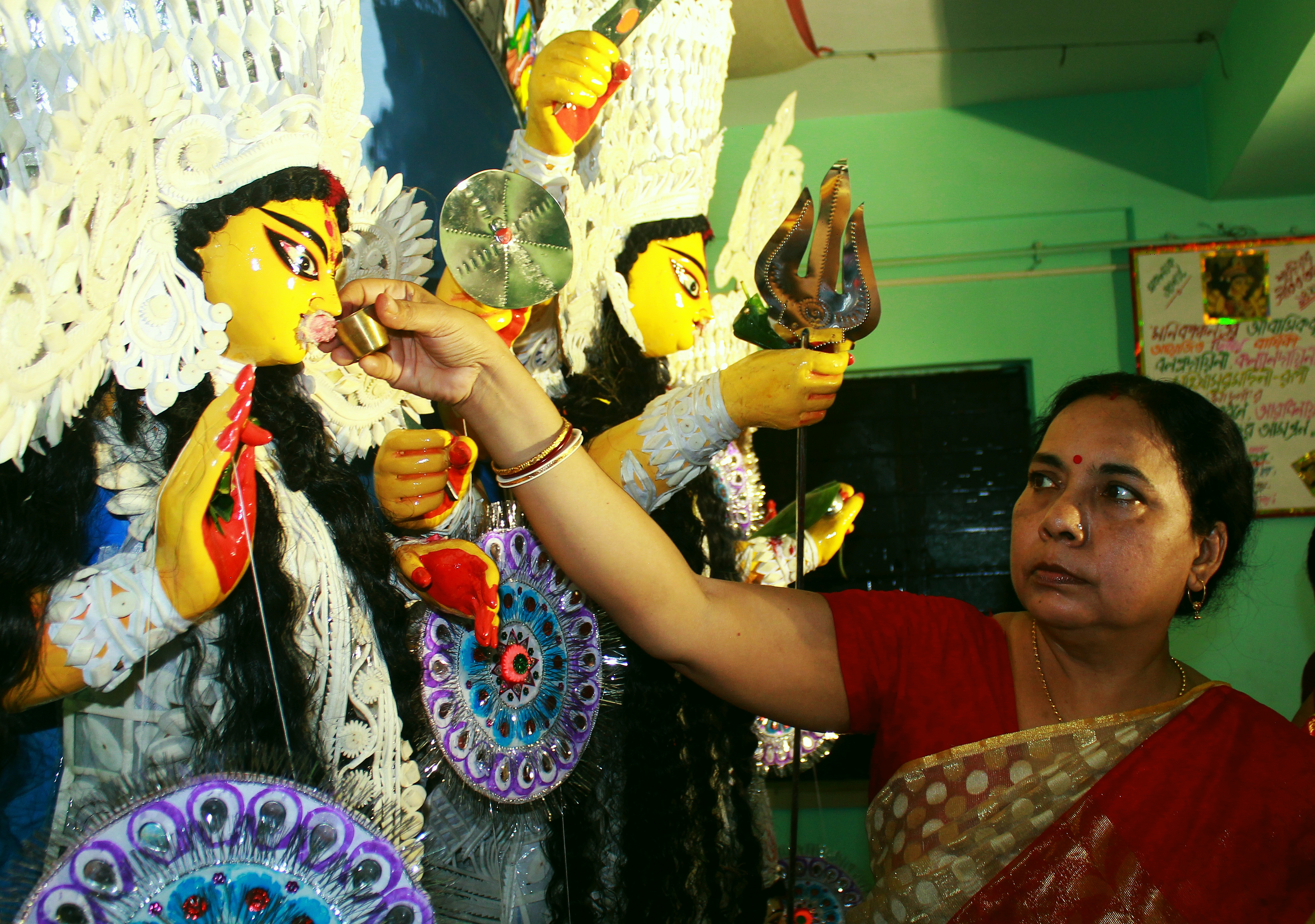 Sindur Khela, literally meaning 'vermillion game', is a Bengali