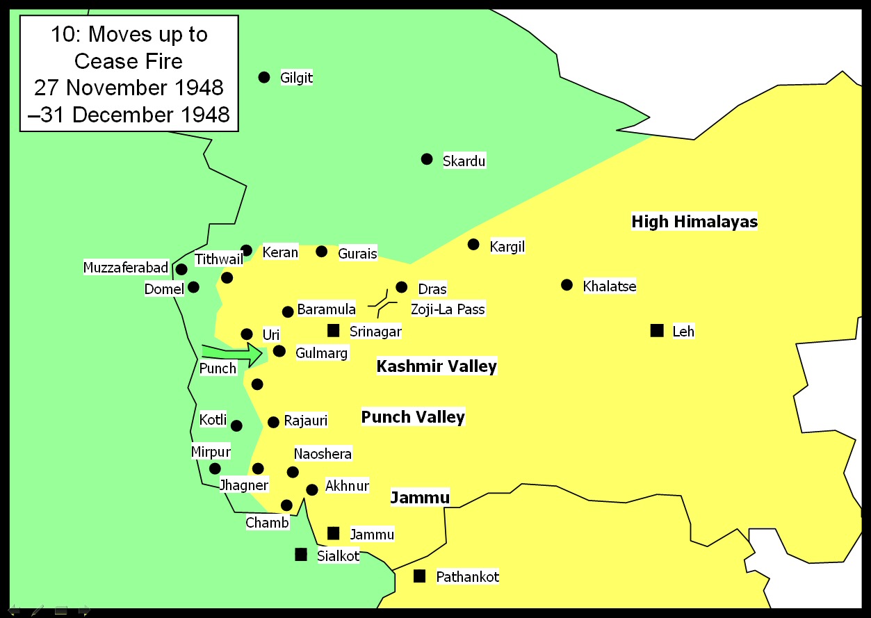 Moves up to cease-fire. 27 November 1948 - 31 December 1948