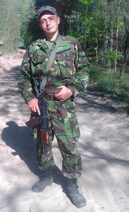 Mikola Bruy in the Army 1st Guards Armoured Brigade Summer 2014.jpg