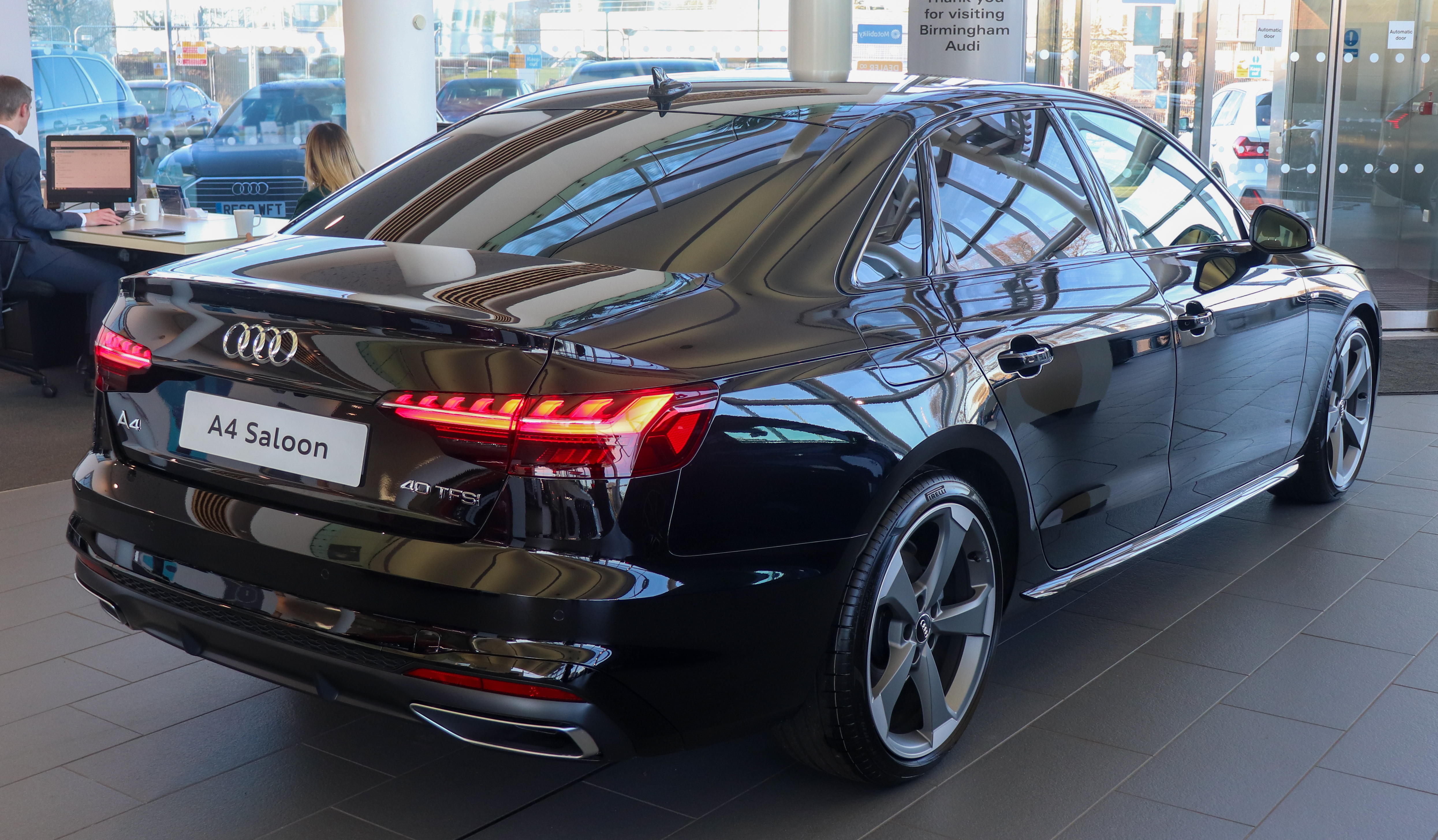 File:2019 Audi A4 S Line 40 TDi Quattro S-Tronic 2.0 Rear.jpg Commons