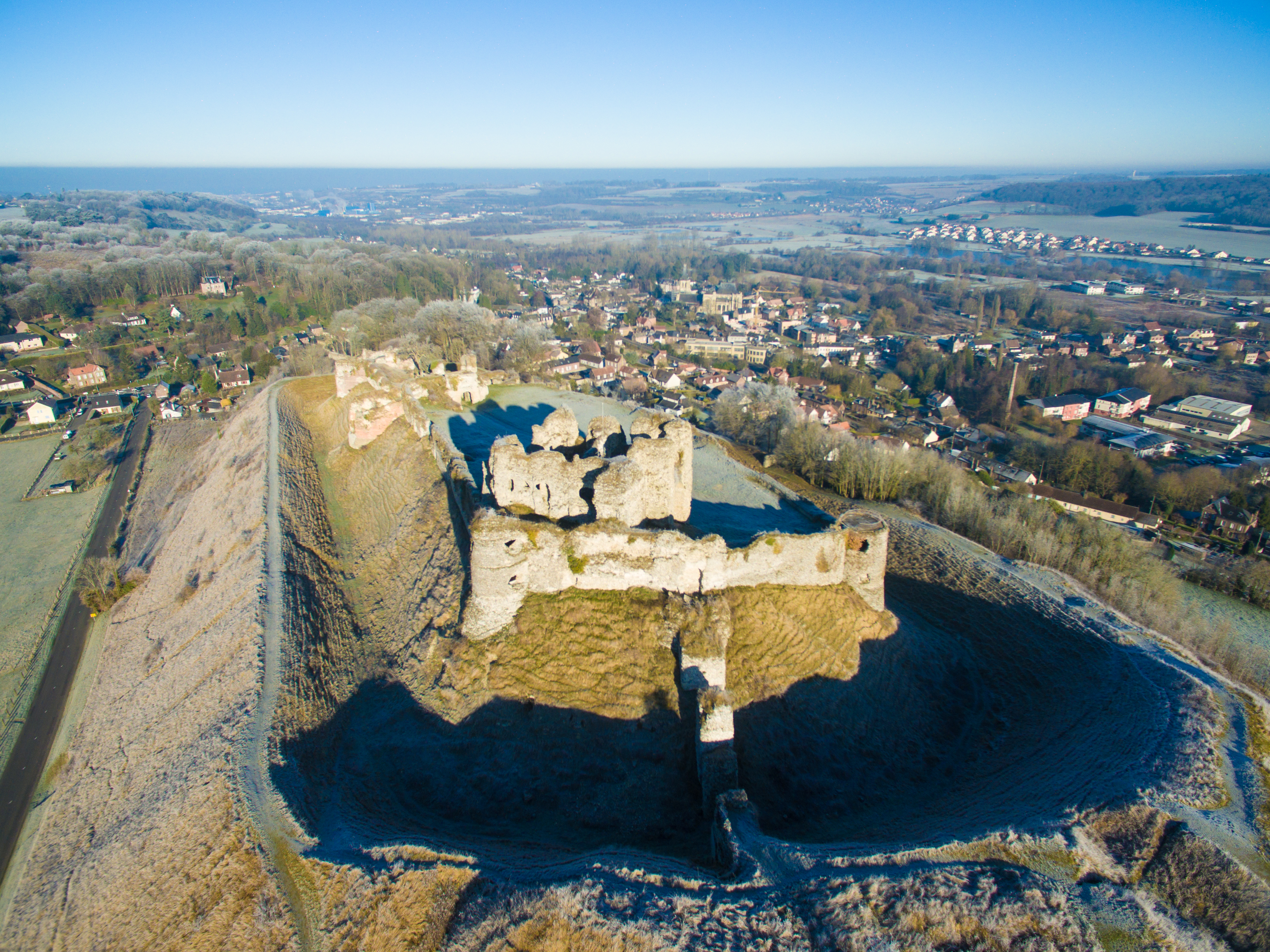 File Chateau D Arques La Bataille By Quadcopter 0010 Jpg Wikimedia Commons