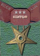 This editor is a Veteran Editor IV and is entitled to display thisGold Editor Star.