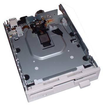 3½ inch (90mm) floppy disk drive with cover removed