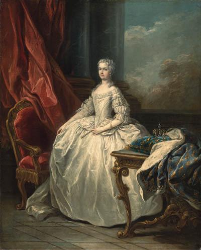 File:Full portrait of Queen Marie Leczinska from the circle of Carl van Loo.jpg