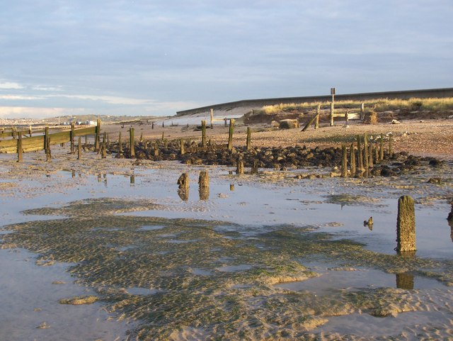 Groynes towards Seasalter - geograph.org.uk - 1033231