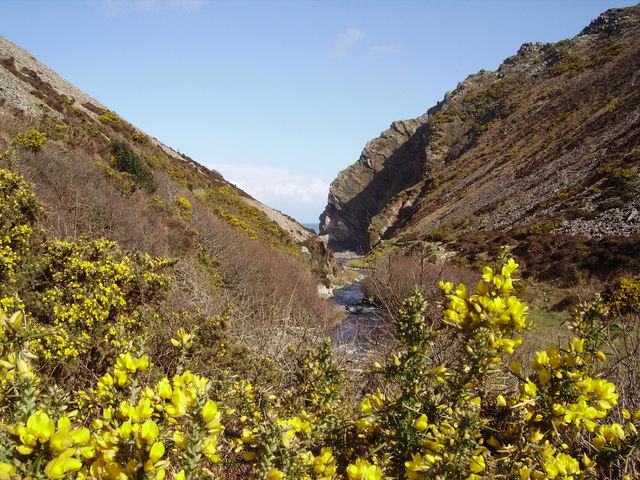 The Heddon Valley looking towards Heddon's Mouth - geograph.org.uk - 747872