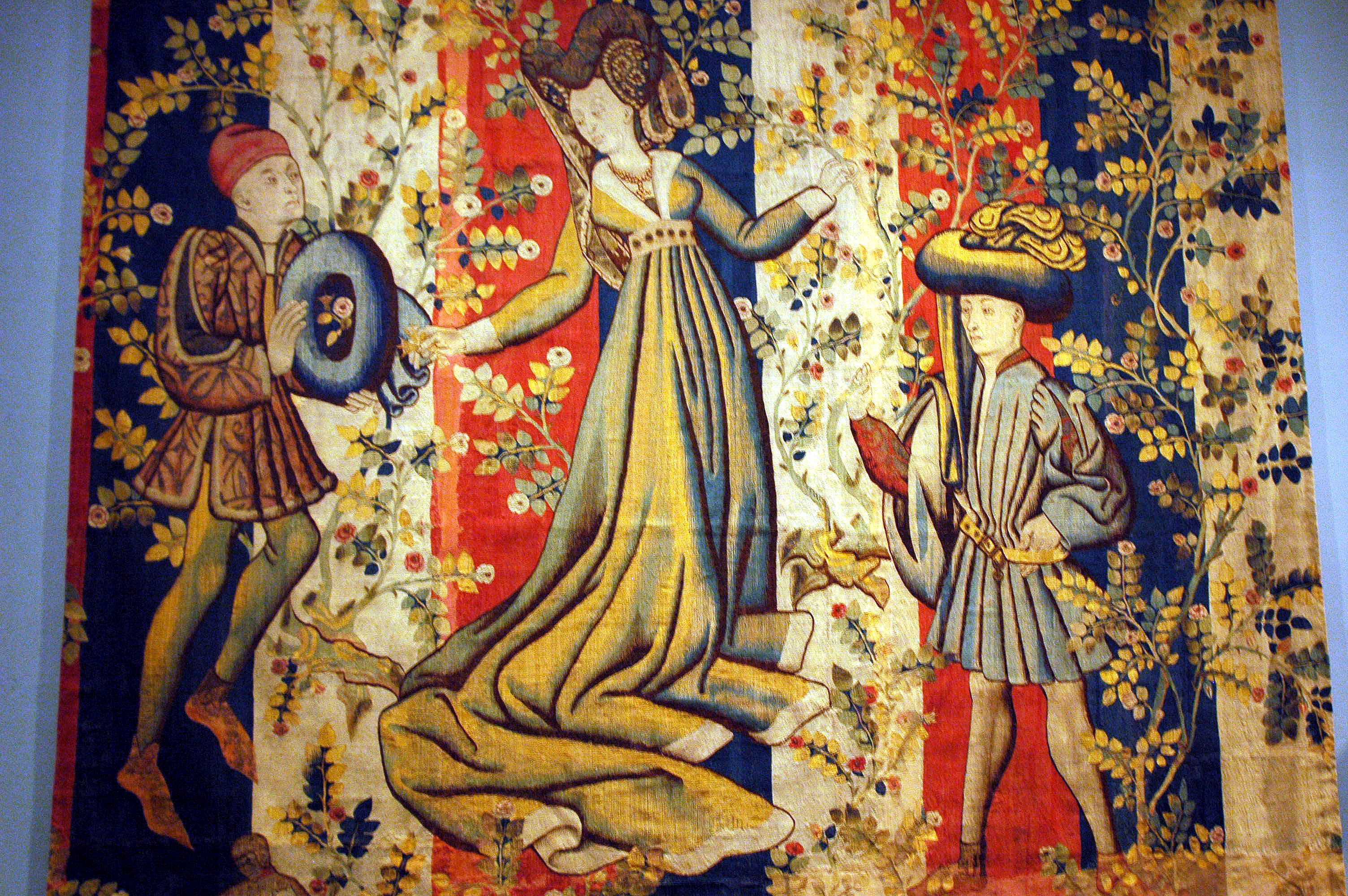 День искусства в средней. Бельгийские гобелены Flanders Tapestries. Французский гобелен Мильфлер 17 век. Мильфлер гобелен в средние века. Мильфлер шпалера средневековье.