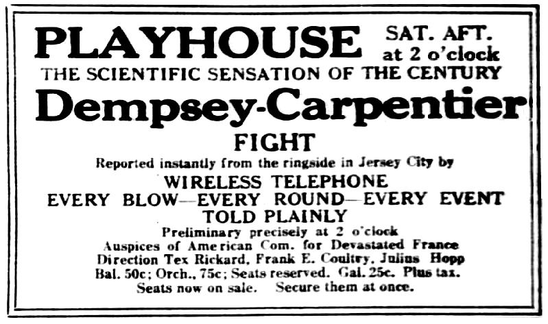 File:1921 ad for Playhouse Theater Dempsey-Carpentier radiophone broadcast.jpg