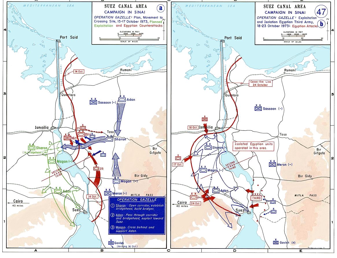 1973_sinai_war_maps2 Сирия и Египет напали на Израиль. Война Судного дня