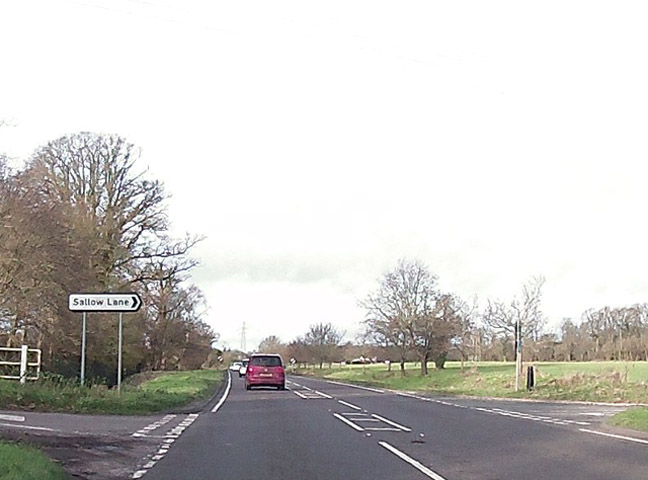 File:A146 Loddon Road at the Sallow Lane junction - geograph.org.uk - 4288205.jpg
