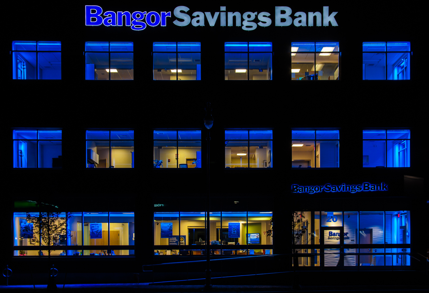 Blue bank. Bluebird Bank. Bank of New Hampshire Pavilion. NH Bank.