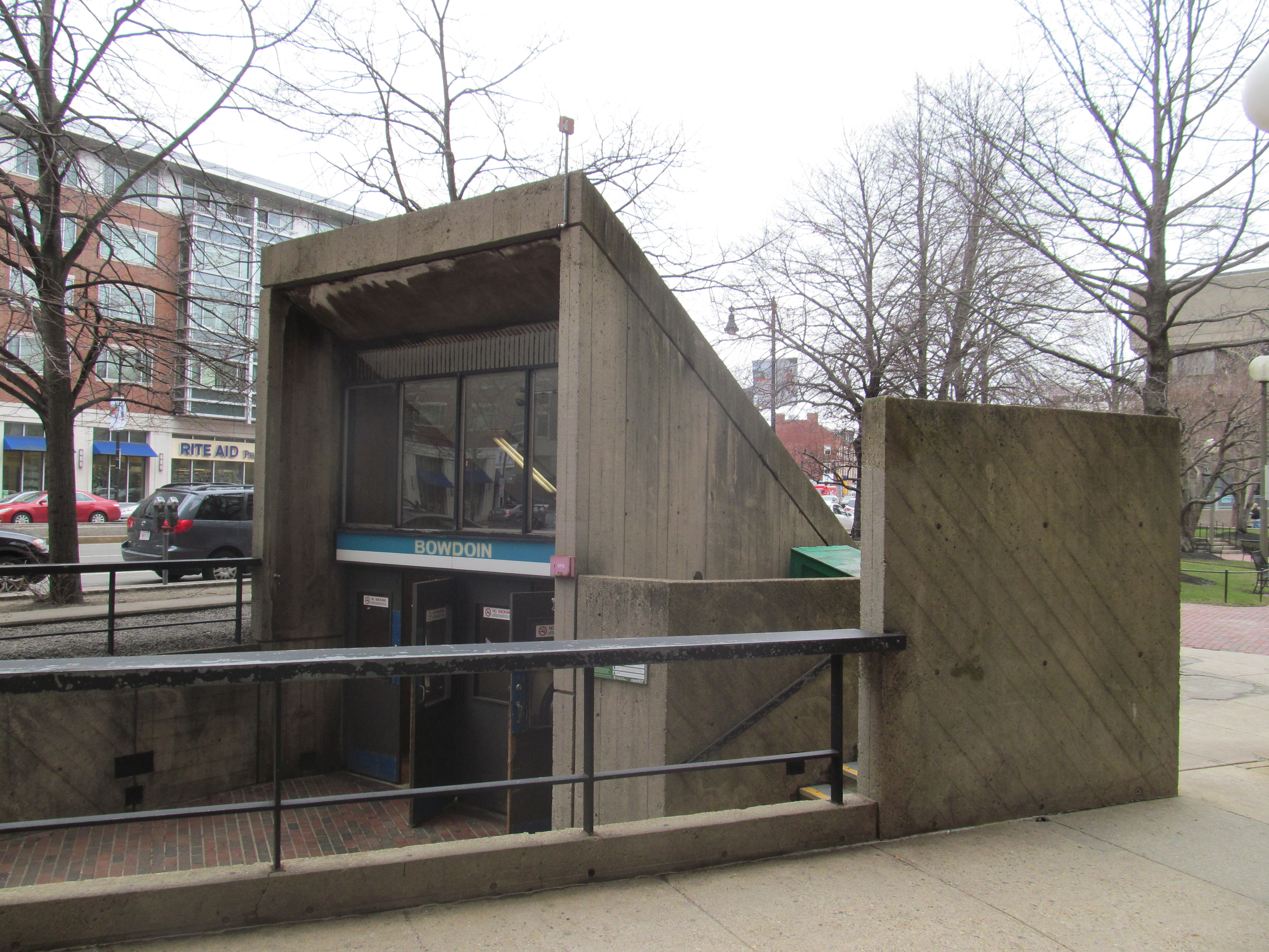 The entrance to Bowdoin station