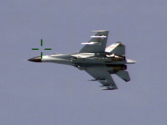 Chinese Shenyang J-11 from below in August 2014 