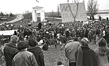 Demonstration in Canada against oil tankers, 1970